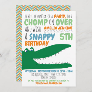 Alligator Chomp, Invitation à la fête d'anniversai
