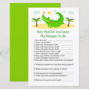 Alligator Connaissez-vous bien le jeu baby shower