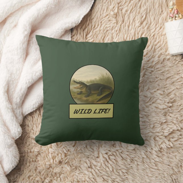 Alligator Coussins vert foncé (Couverture)