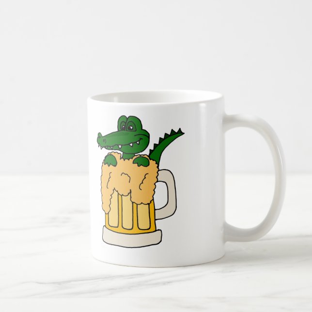 Alligator dans la tasse de bière (Droite)
