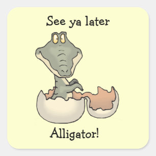 Alligator de bébé à l'éclosion d'Oeuf Stickers