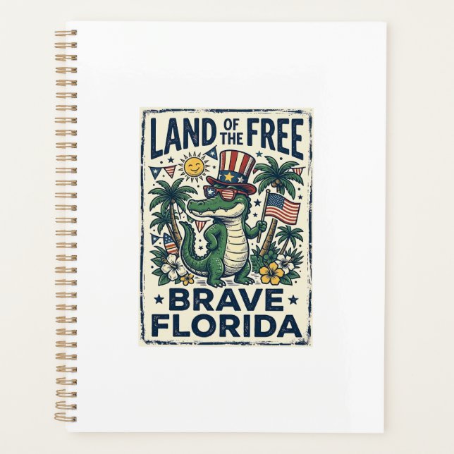 Alligator de Floride Patriotique 4 juillet (Devant)