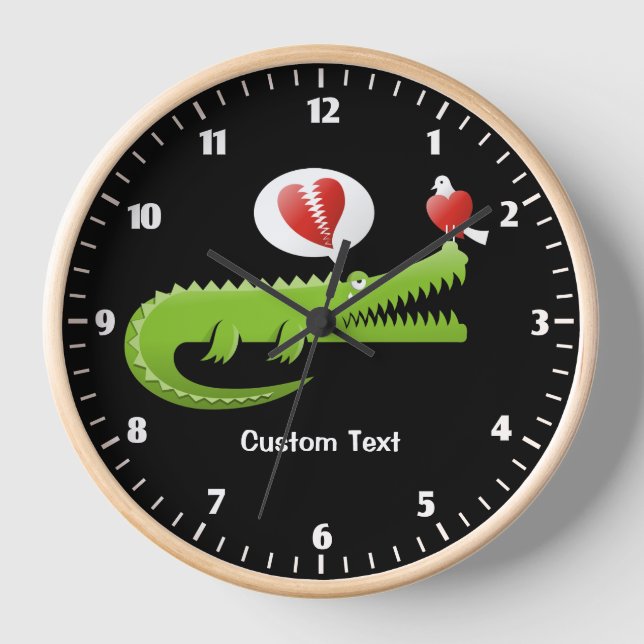 Alligator en amour Grande horloge (Recto)