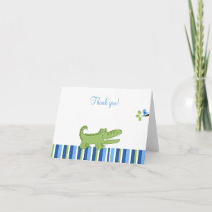 Alligator Folded Merci notes - Bleu/Vert