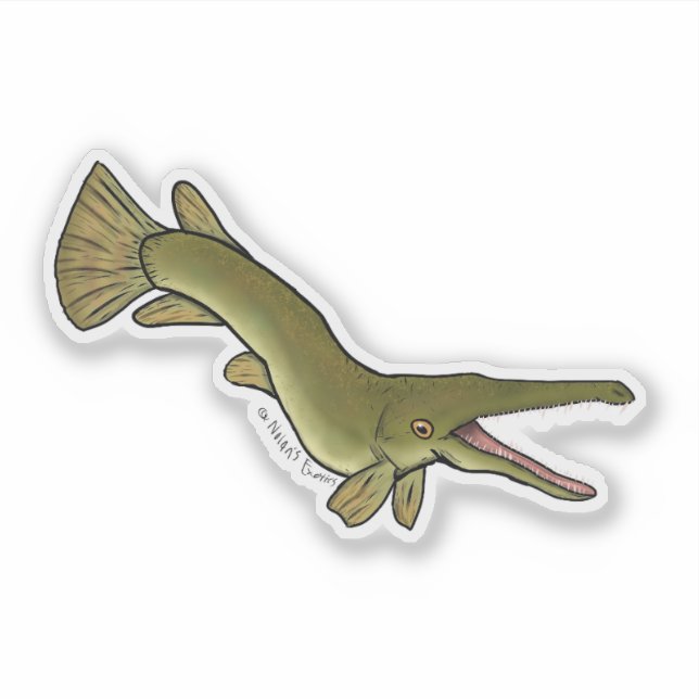 Alligator gar vinyl sticker (Devant)