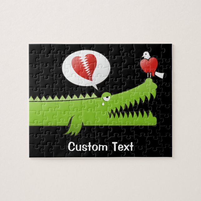 Alligator in Love Jigsaw Puzzle (Horizontal)