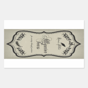 Alligator Larmes Halloween Jar Sticker Étiquette