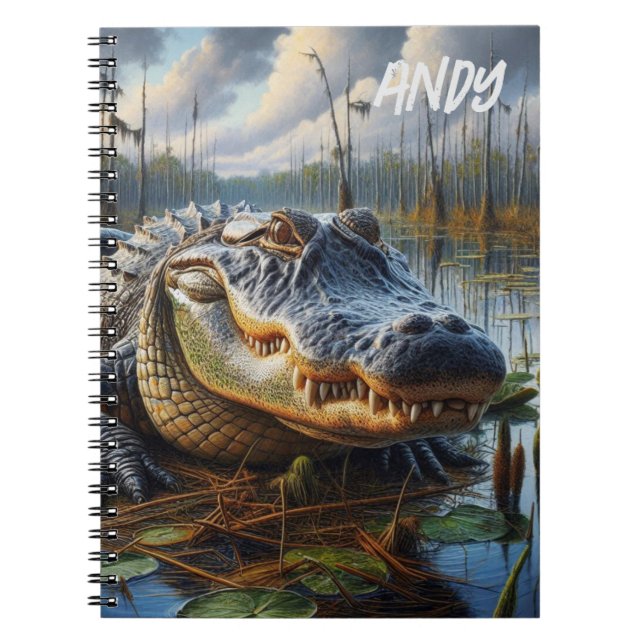 Alligator taureau dans le Carnet photo spirale mar (Devant)
