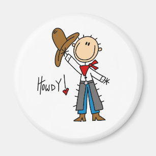Allo ! Chiffre aimant de bâton de cowboy