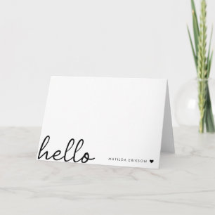 Allo minimal Coeur moderne propre blanc simple