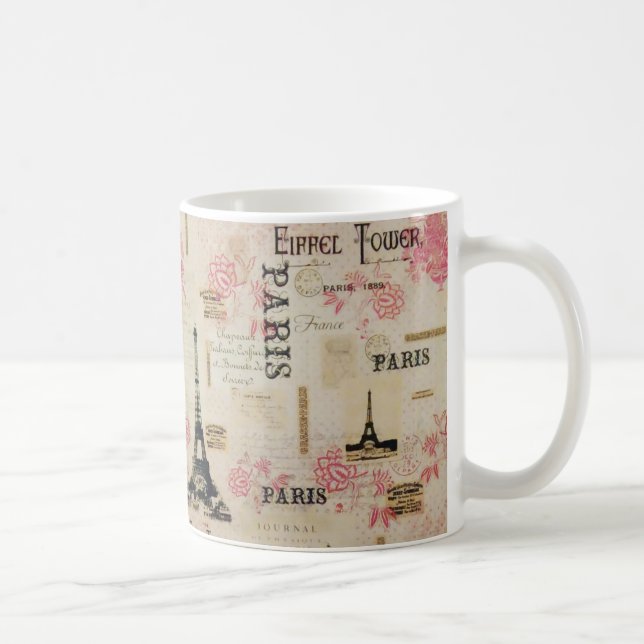 "Allons à Paris" Mug blanc classique (Droite)