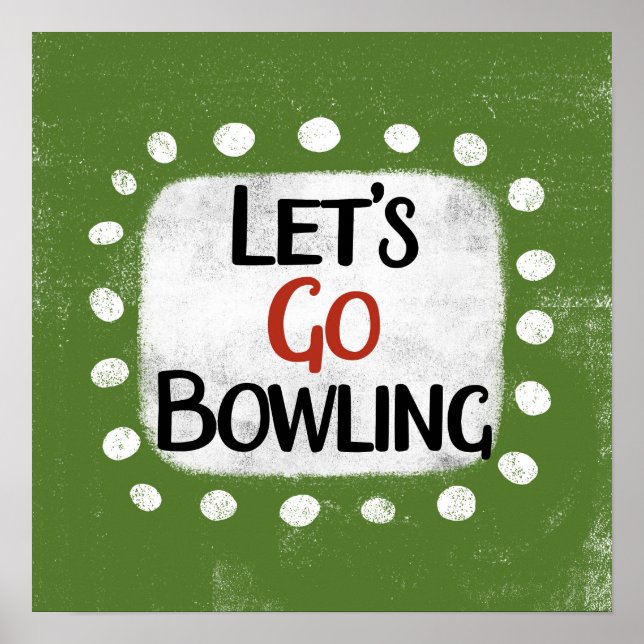 Allons au bowling Poster Wall Art (Devant)