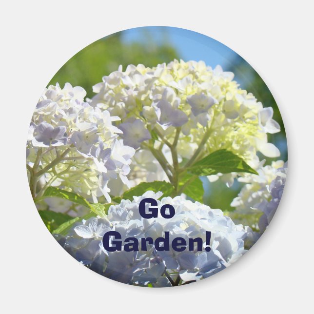 Allons au jardin ! aimants Fleurs d'Hydrangea Bleu (Devant)
