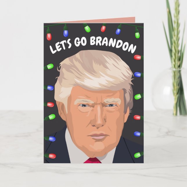 ALLONS BRANDON DONALD TRUMP Cartes de Noël (Devant)