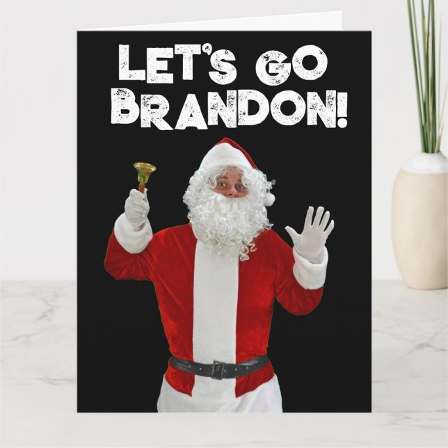 ALLONS BRANDON PÈRE NOËL BIDEN GRANDE CARTE DE NOË (Devant)