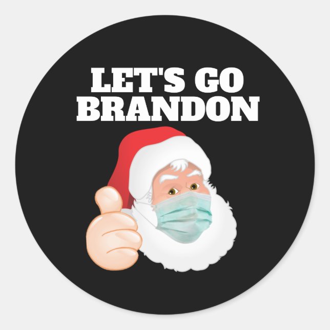 ALLONS BRANDON PÈRE NOËL STICKERS DE NOËL (Devant)