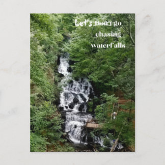Allons Chasser les chutes d'eau Carte postale