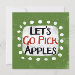 Allons chercher la carte de voeux des pommes