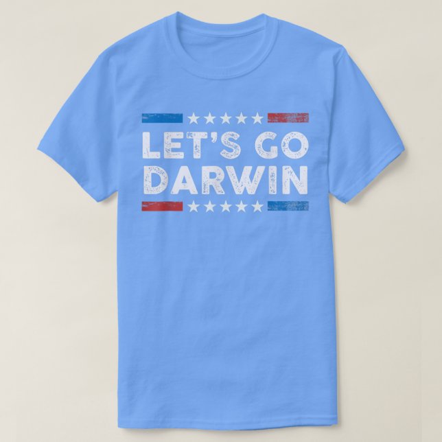 Allons Darwin US Flag Vintage T-shirt (Design devant)
