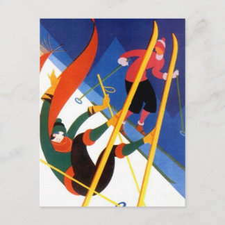"ALLONS" invitation de SKI de ski de style d'art