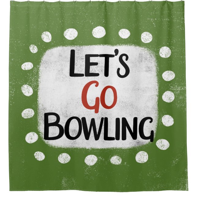 Allons jouer au rideau de douche de Bowling (Devant)