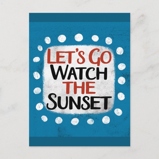 Allons Regarder La Carte Postale Sunset (Devant)
