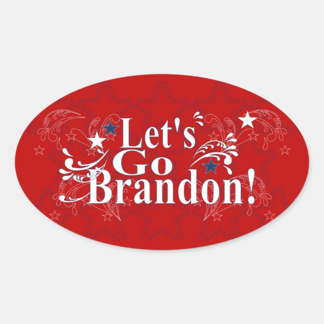Allons voir Brandon Bandana Stickers (Devant)