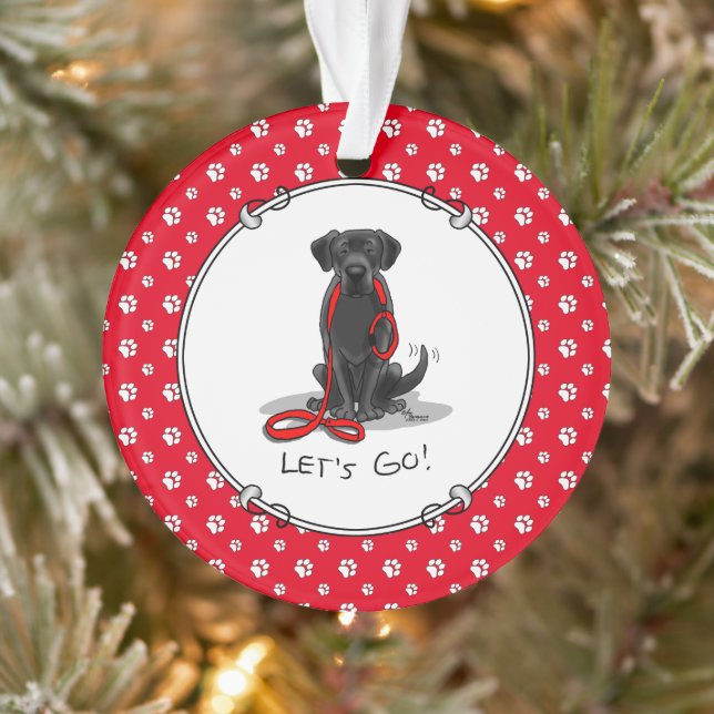 Allons-y ! Black Lab Labrador Retriever Cute (Arbre)