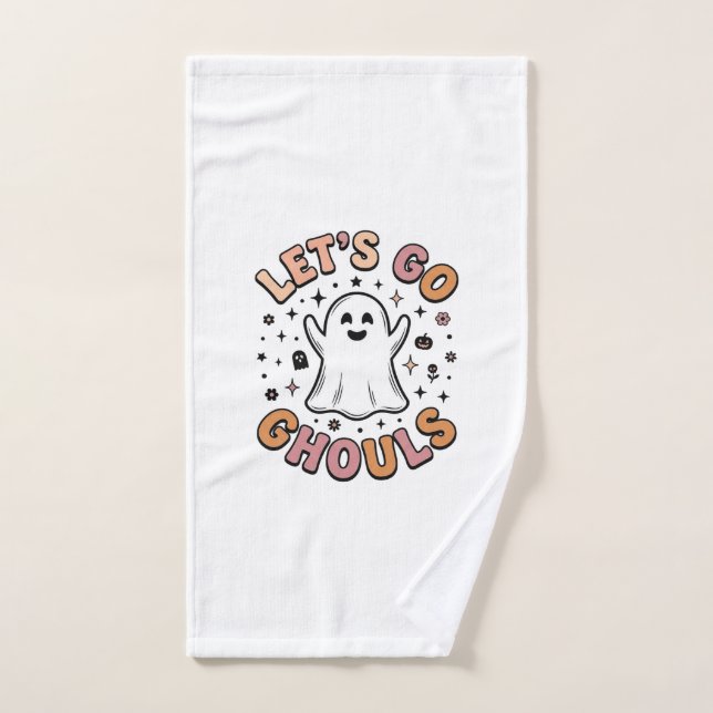 Allons-y les fantômes Halloween Mignon Fantôme  (Serviette à main)