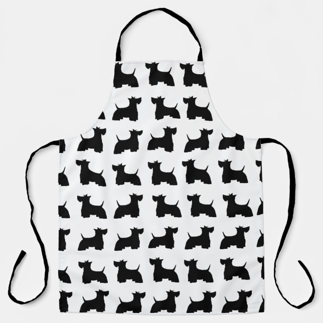 Allover des Terriers écossais Imprimer le tablier (Recto)