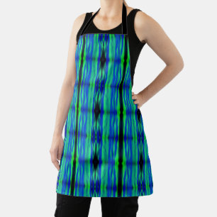 Allover Imprimer Tablier Vert/Bleu doux