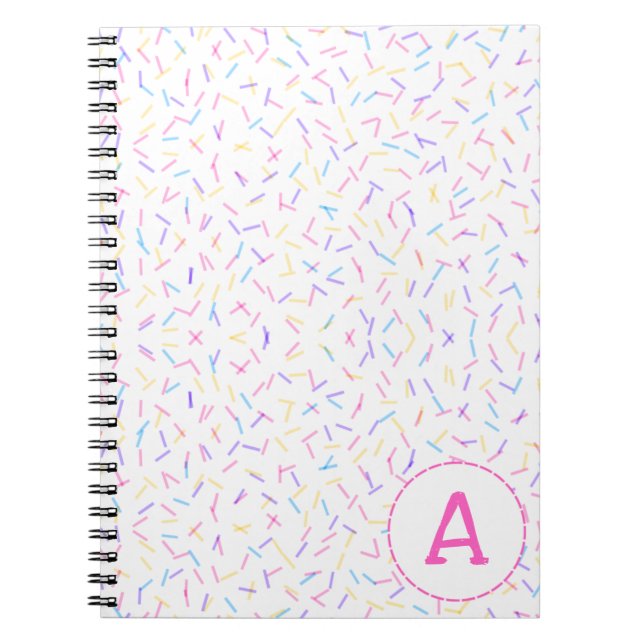 Allover Sautiner rose Carnet multiple initial (Devant)