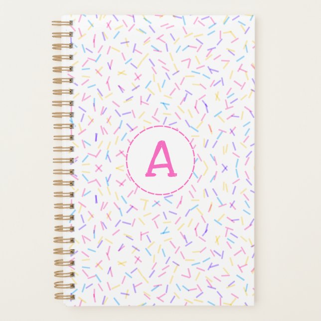 Allover Sautiner rose Multi Initial Planner (Devant)