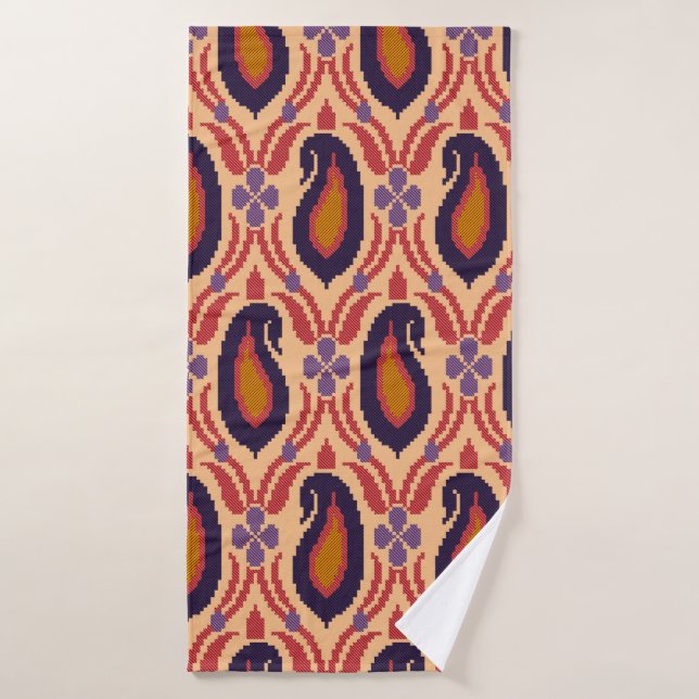 Allover traditionnel Designart, arrière - plan, dé (Serviette de bain)