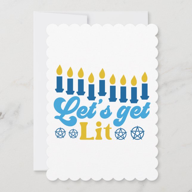 Allumons les lumières ! Carte de vœux plate (Devant)