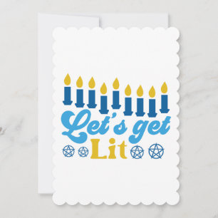 Allumons les lumières ! Carte de vœux plate