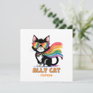 Ally Cat - Rainbow Cat LGBTQ Pride