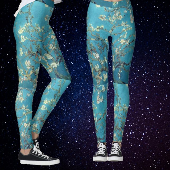 Almond Blossom Van Gogh Beaux Art Leggings Pantalo (Créateur téléchargé)