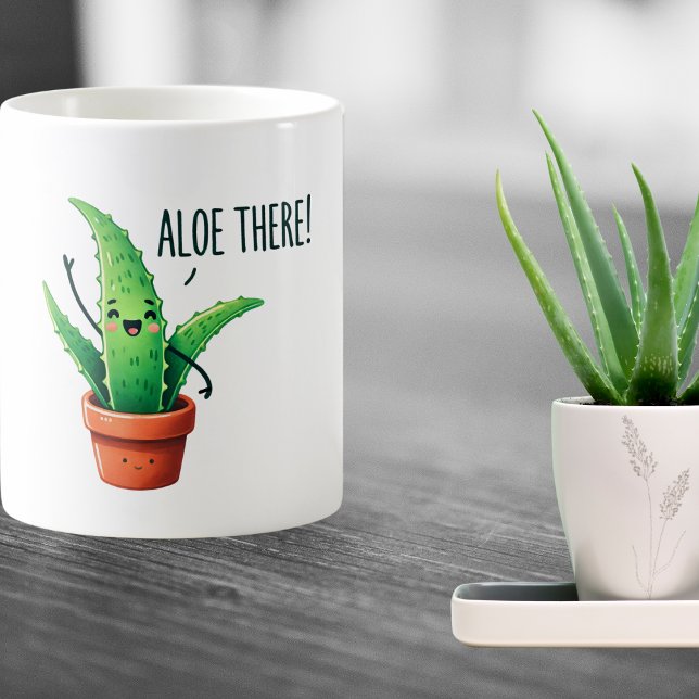 Aloe Là ! Cute Aloe Vera Plante Mug (Créateur téléchargé)