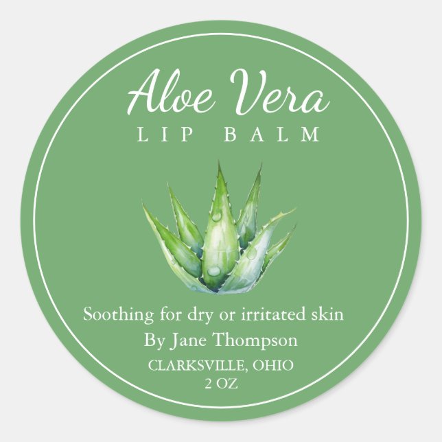 Aloe vera Salve / Étiquette balm (Devant)