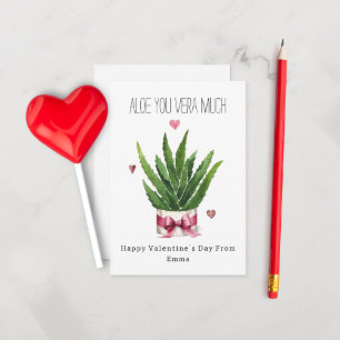 Aloe You Vera Beaucoup Pun Classroom Valentine