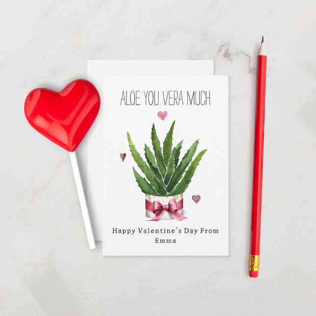 Aloe You Vera Beaucoup Pun Classroom Valentine (Créateur téléchargé)