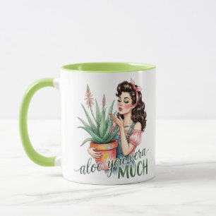 Aloe You Vera Much Mug de Café à Mot Pun Jardina