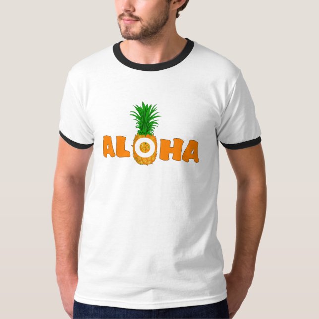 Aloha à ananas - T-shirt pour hommes (Devant)