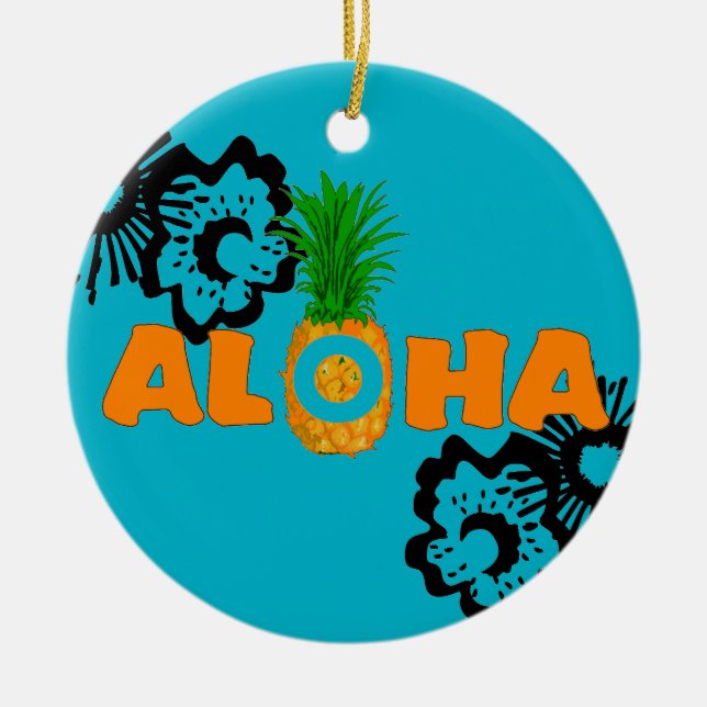 Aloha à l'ananas - Les ornements de Noël à thème d (Devant)