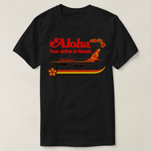 Aloha Airlines Déficit Hawaii Tourist Plane TShirt (Design devant)