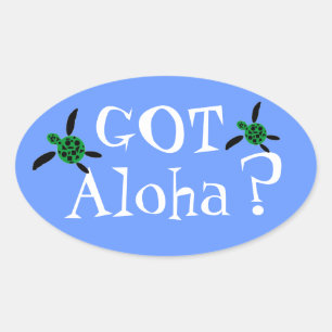 Aloha ? Autocollant ovale