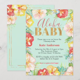 Aloha Baby Baby shower tropical Invitation
