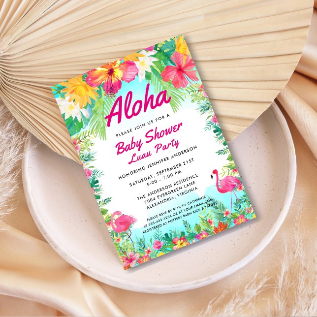 Aloha Baby shower tropical Luau Invitation (Créateur téléchargé)