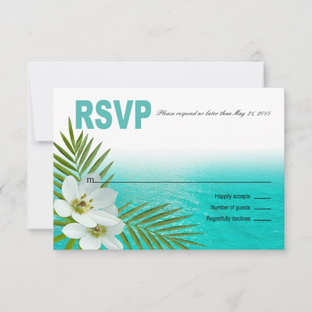 Aloha Beach Fleurs tropicales RSVP (Devant)